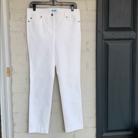 J. McLaughlin Denim - J. McLaughlin white mid rise straight leg jeans